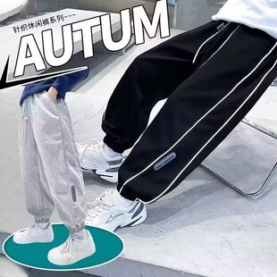 婴儿宝宝拼接设计感休闲裤 宽松百搭儿童马裤 女童 子秋装 男童裤