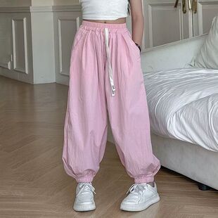 女童裤子夏季薄款2026新款儿童洋气时髦灯笼裤中大童装夏装防蚊裤