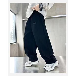 婴儿宝宝拼接设计感休闲裤 宽松百搭儿童马裤 女童 子秋装 男童裤