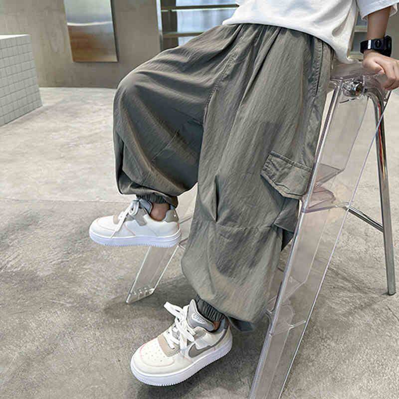 童装男童裤子夏季凉感防蚊裤2025新款宽松薄款长裤儿童夏装工装裤