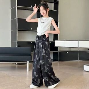 2025新款女童夏装套装儿童洋气时髦卫衣两件套中大童春秋款童装潮