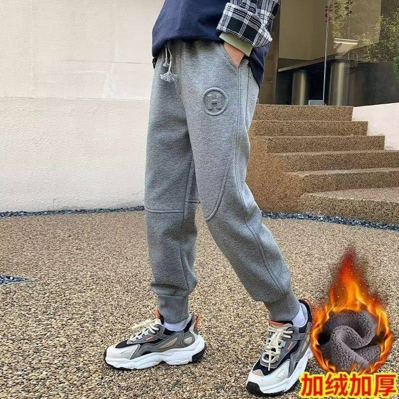 男童运动裤秋冬新款中大童卫裤儿童宽松休闲加绒裤子一体长裤春秋,童装/婴儿装/亲子装,裤子,淘宝优惠券,粉丝福利购,淘宝优惠卷