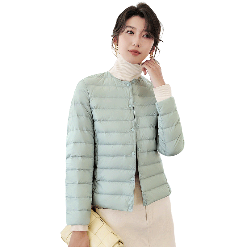 波斯橙官方旗舰店轻薄羽绒服女圆领保暖内胆2026年新款短款内搭外