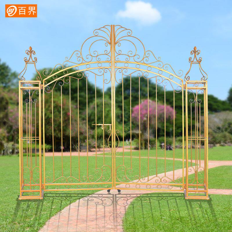 百界婚庆道具装饰厂家直销幸福门婚纱摄影道具户外工艺品铁艺