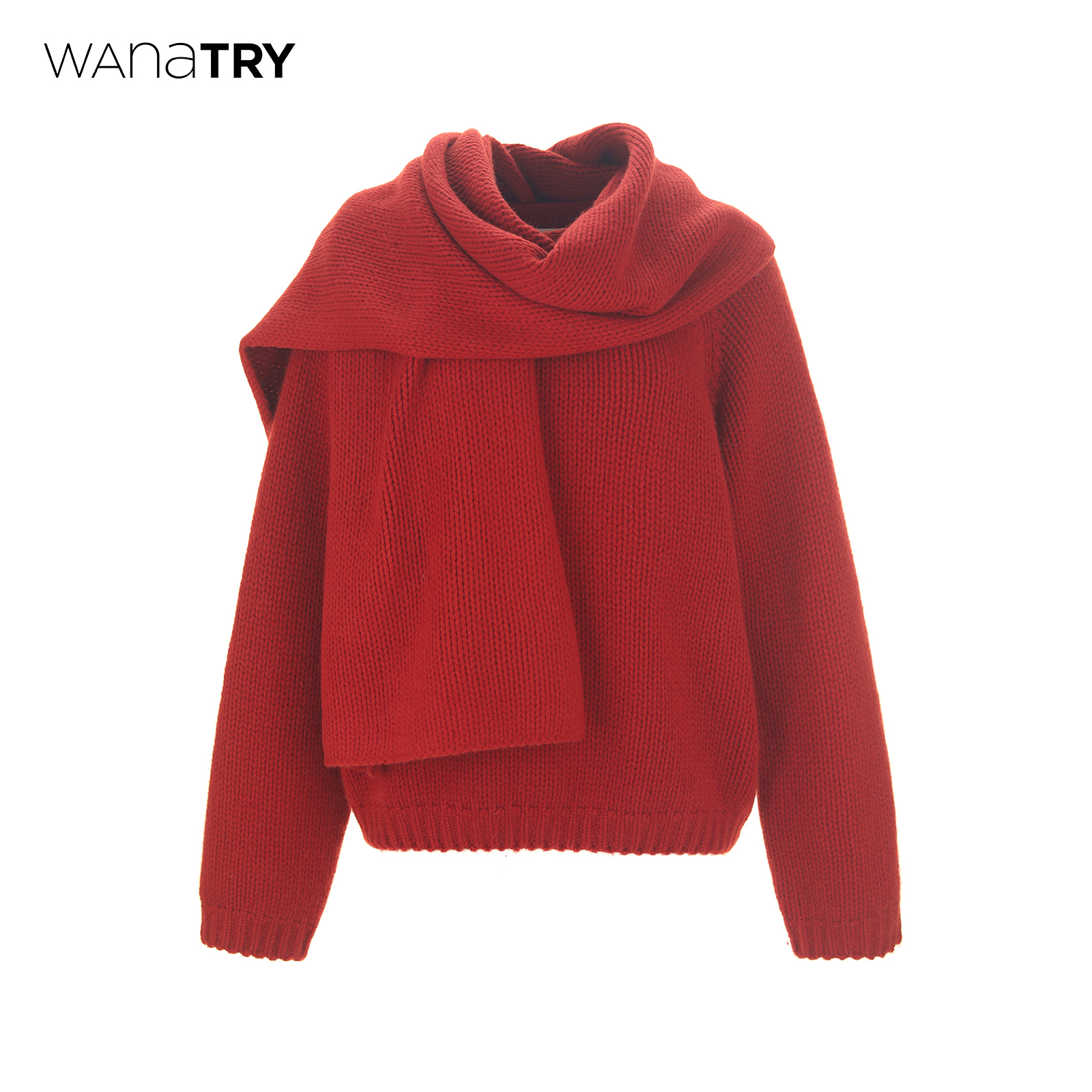 wanatry新年红羊毛软糯两件套