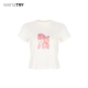 try爱心粉红小马印花短款 T恤26春季 新品 wana 休闲简约百搭短袖 女
