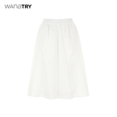 try白色时髦感竖条花边运动短裤 2025夏季 新品 wana 简约休闲五分裤
