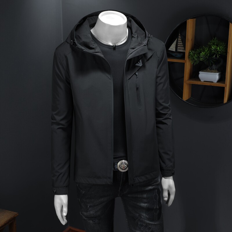 2025秋冬欧货连帽外套男新款纯色拉链夹克JK2137-P150,商品下架区,电商D316