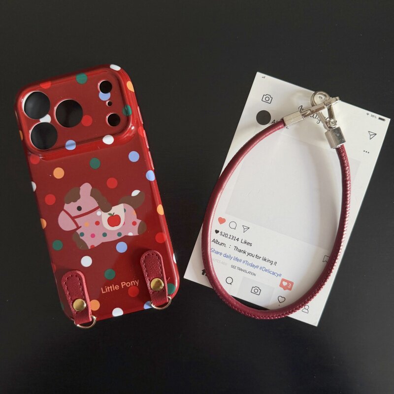 波点小马适用苹果17promax菲林手机壳iPhone16全包软壳华为P80小米VIVOX300荣耀一加OPPO韩版ins风保护套好运
