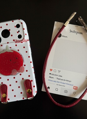 可爱西红柿适用苹果17promax菲林手机壳iPhone16全包软壳华为P80小米VIVOX300荣耀一加OPPO韩版ins风保护套