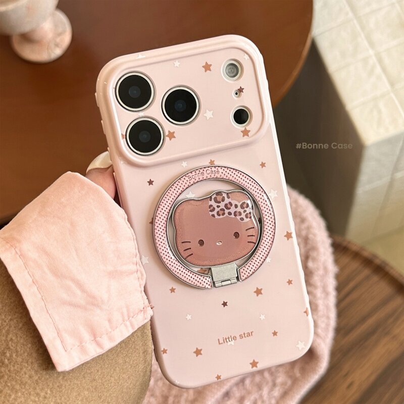 芭乐粉豹纹猫猫泡泡心磁吸软壳适用苹果17promax手机壳16Pro可爱个性15保护防摔14潮流潮玩爆款13日韩ins风