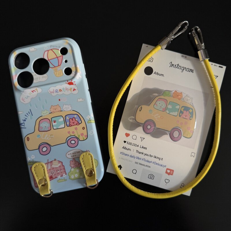 动物巴士适用苹果17promax菲林手机壳iPhone16全包软壳华为P80小米VIVOX300荣耀一加OPPO韩版ins风保护套超萌