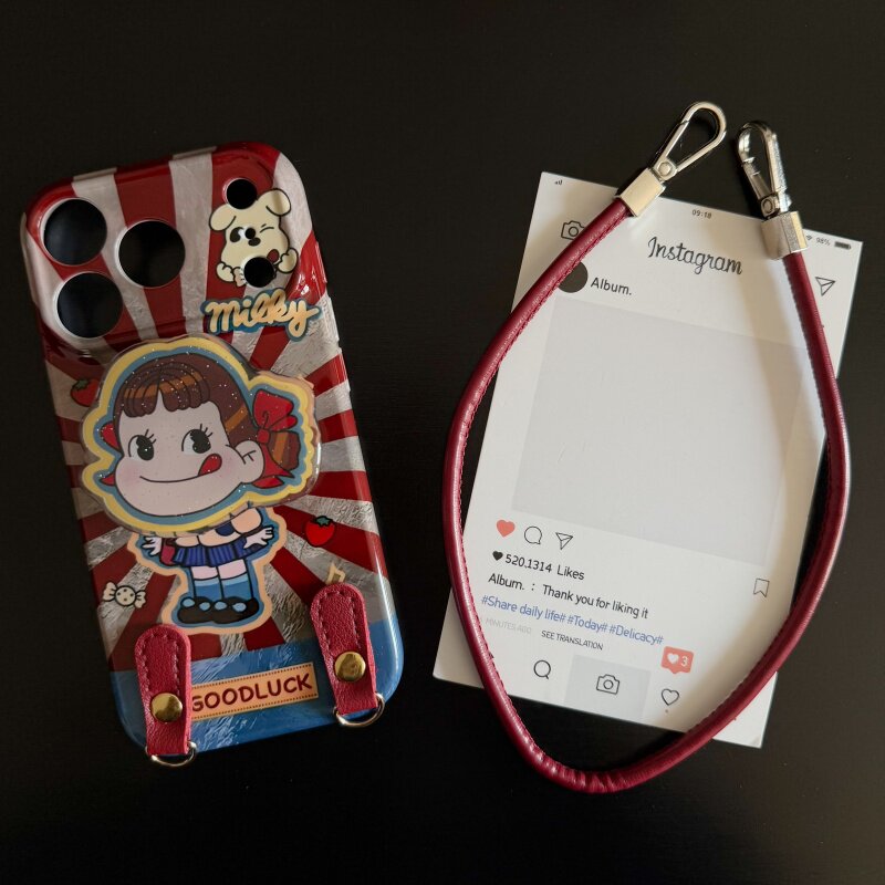 不二家牛奶妹适用苹果17promax菲林手机壳iPhone16全包软壳华为P80小米VIVOX300荣耀一加OPPO韩版ins风保护套