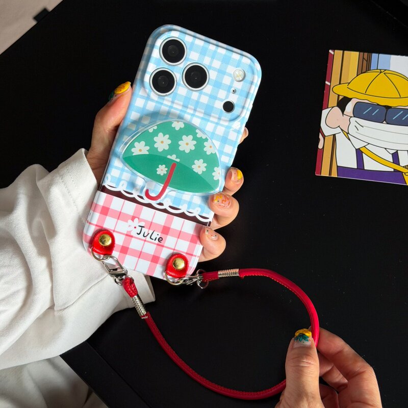 雏菊雨伞iPhone16全包手机壳