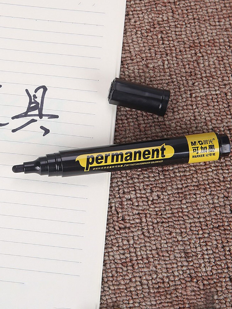 CHENGUANG 마커 펜은 잉크 유성 펜 검정색 특급 포장 펜 빨간색 낙서 펜 파란색 마커 펜 대형으로 리필 가능