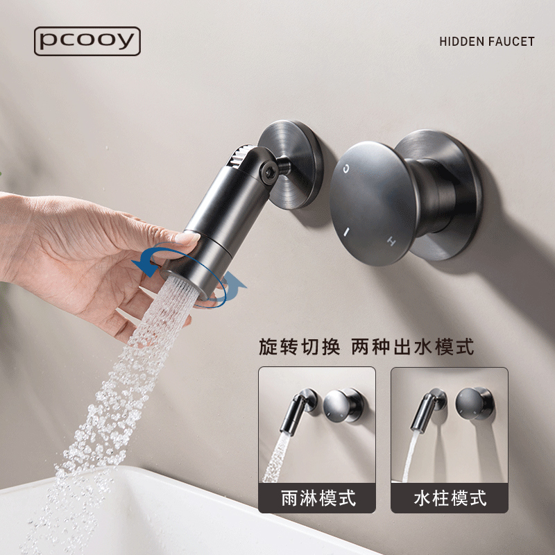 pcooy暗装入墙式双出水模式龙头