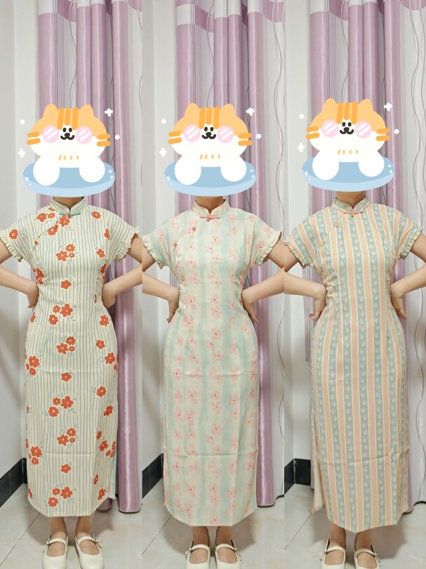 【小花袖】改良旗袍年轻少女连衣裙日常可穿小个子甜美新中式文艺