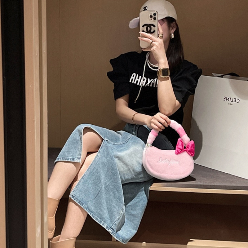 长隆纪念品 粉小琦粉色蝴蝶结手提包 元气少女托特送孩子礼物