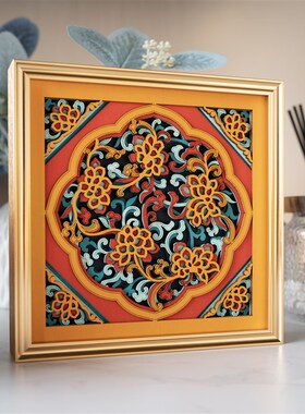 梯木叠雕玄关客厅装饰品摆件家居饰品乔迁新居礼品摆件高级感小众