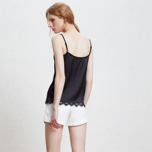 夏天欧美蕾丝领白色吊带背心女西装内搭上衣宽松短款外穿大码打底