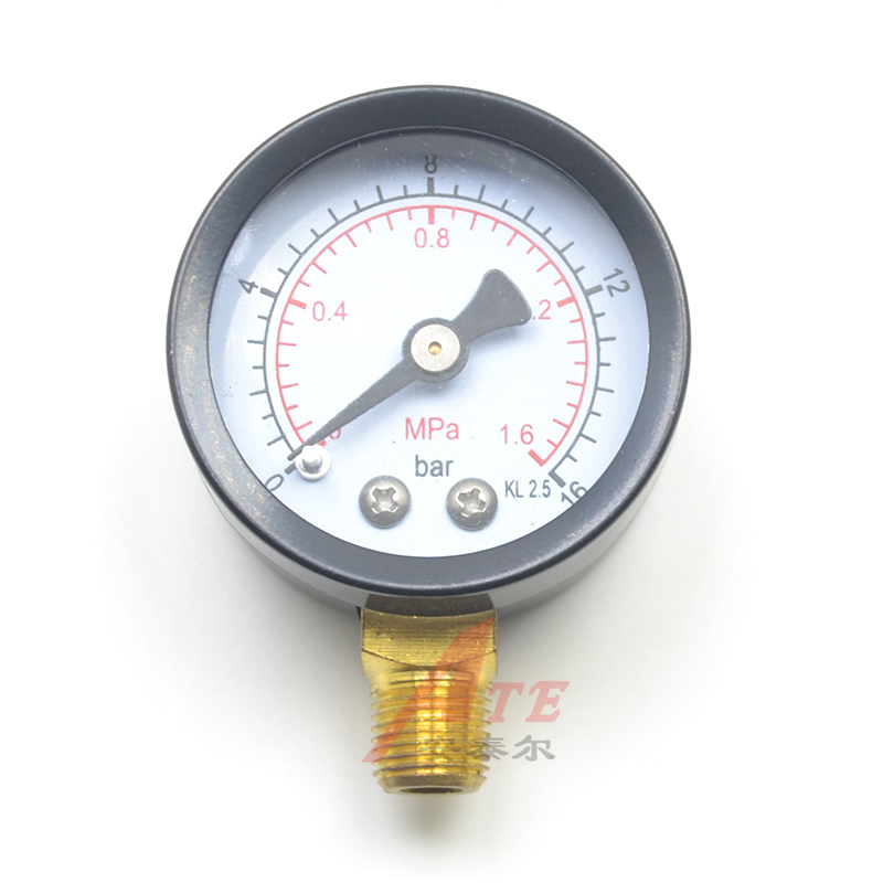 地暖分水器压力表进水阀回水阀压力表分水器专用压力表1-1.6MPA