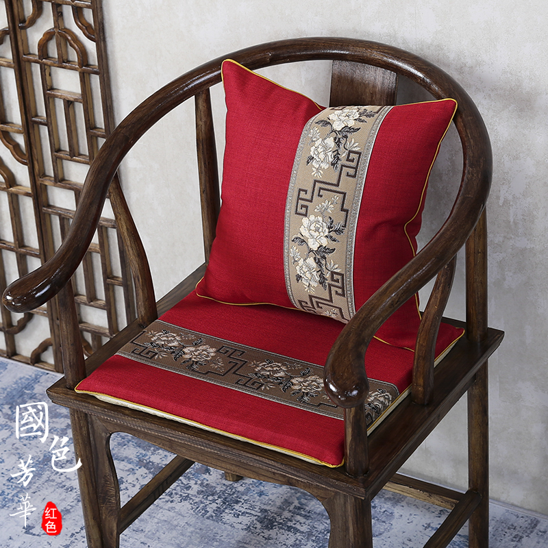 新中式客厅沙发抱枕 简约时尚餐厅可拆洗抱枕套 靠背腰枕家用定制