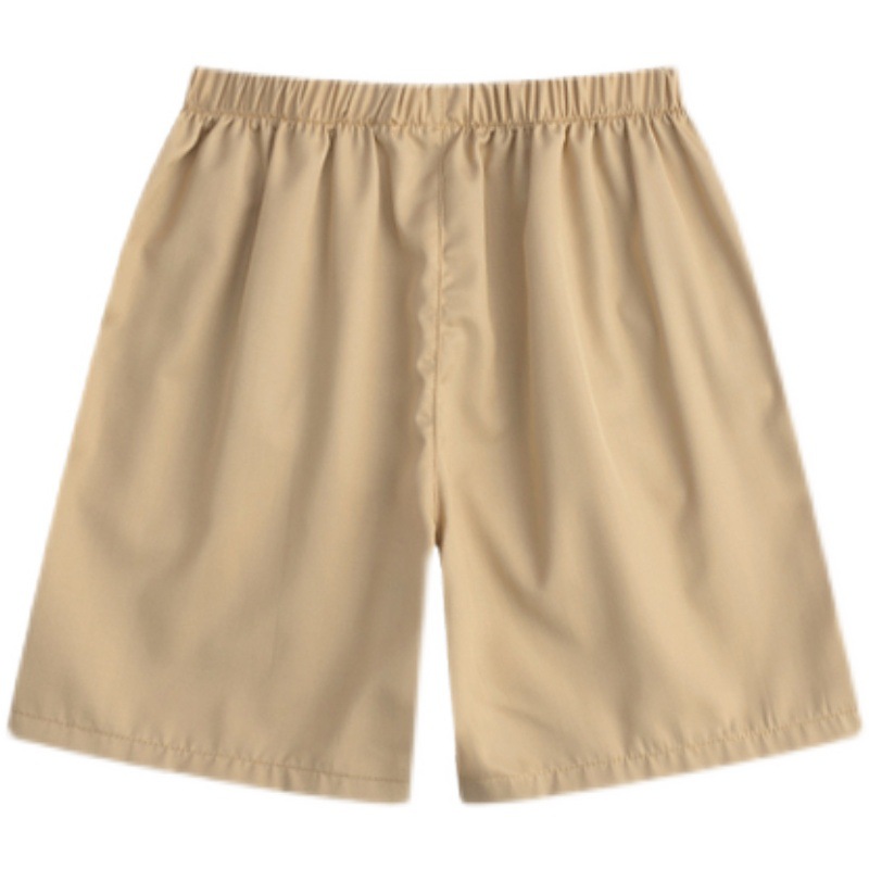 儿童卡其色休闲裤夏季短裤幼儿园男童女童五分裤深蓝色校服裤子