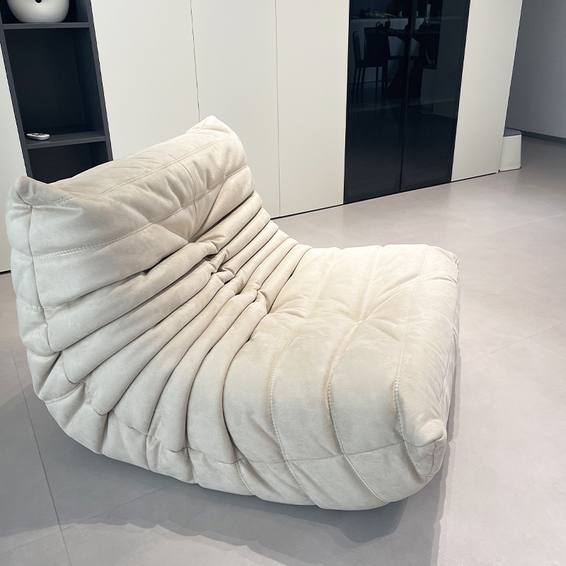 毛毛虫沙发togo客厅麂皮绒沙发可靠背写意空间懒人榻榻米网红转角