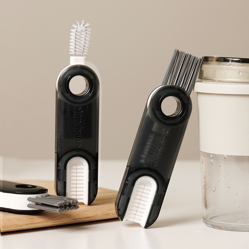 三合一杯盖刷便携式奶瓶刷清洁刷套装杯口刷保温杯刷水杯清洗神器