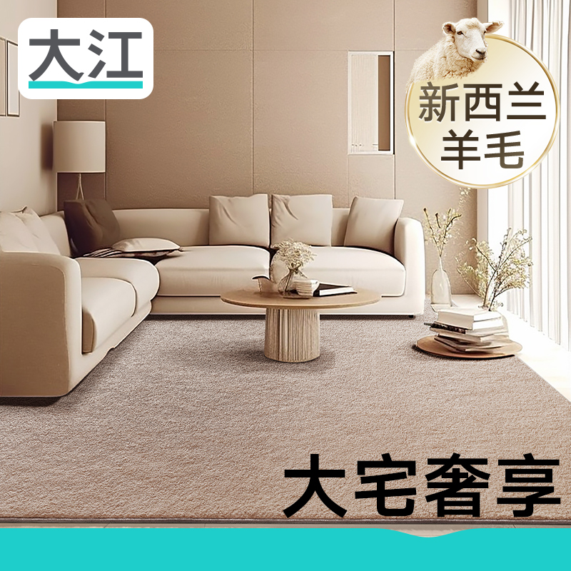 大江地毯卧室2023新款客厅床边房间轻奢高级感羊毛毯地垫定制家用