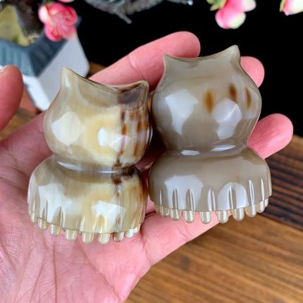 白水牛角脸部刮痧板专用美容头部按摩棒全身莲蓬头面部眼部拨筋棒