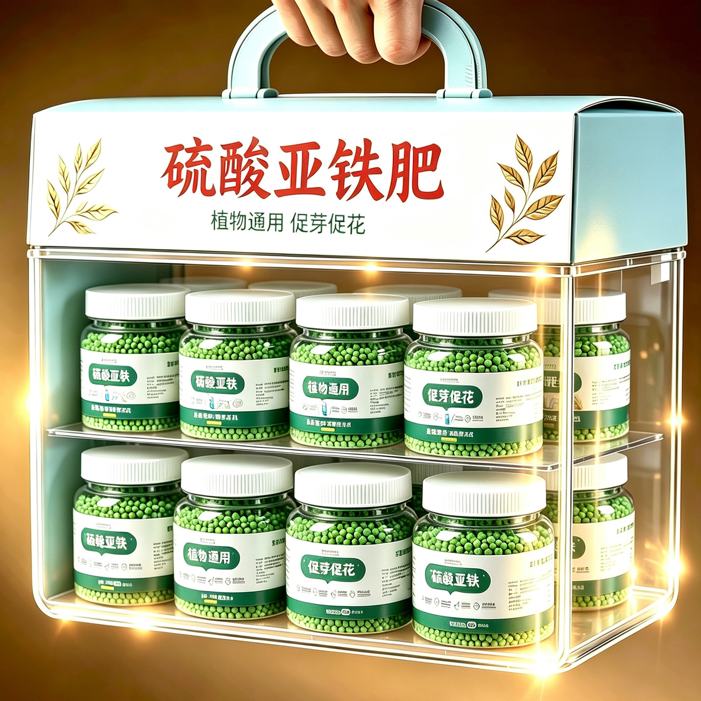 硫酸亚铁颗粒花用酸性防黄叶栀子花室内外盆栽通用型肥料补铁肥料