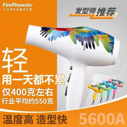 火之凤5600A鹦鹉电吹风机发型师专用专业超轻发廊理发店家用风筒