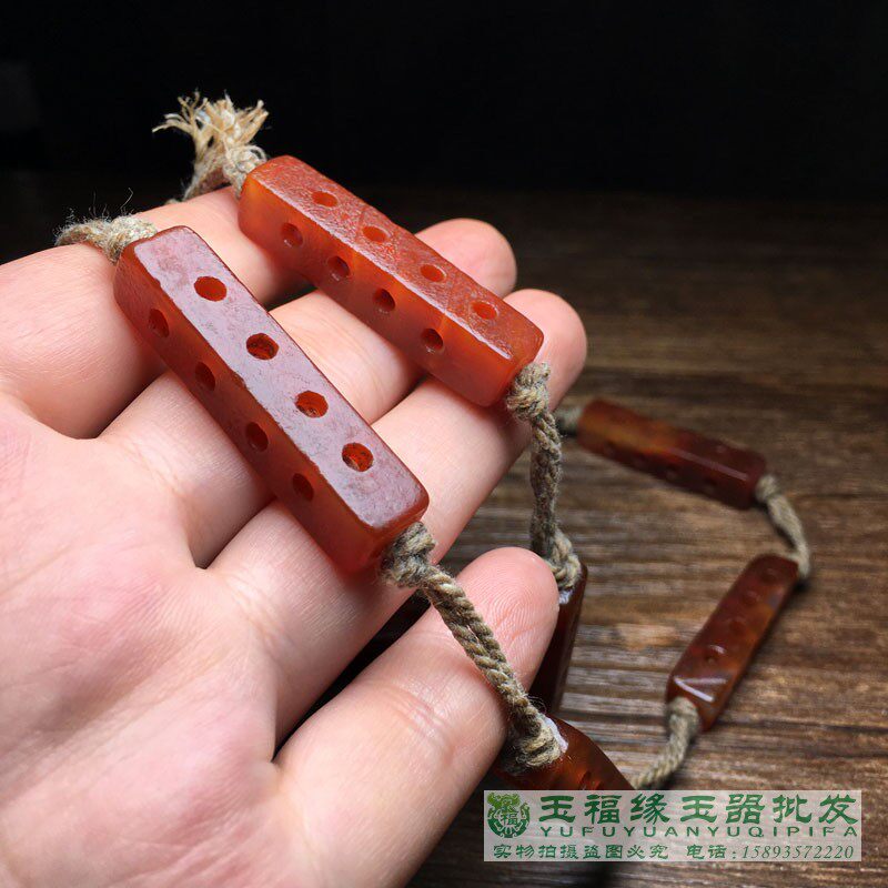 LIAO 및 JIN 오래된 마노 중공 LUTONG LEZI 구슬 풍화 패턴 붉은 마노 닭 뼈 구슬 오래된 구슬 모조 오래된 튜브 구슬