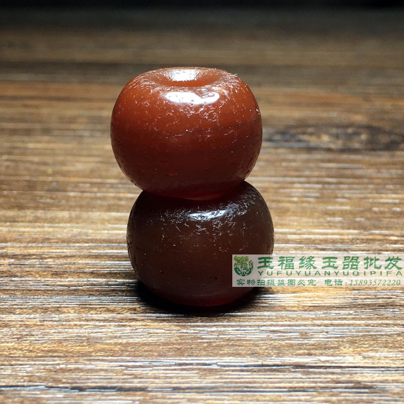 包浆厚重天然风化20清代老糖色老玛瑙桶珠隔珠散算盘珠手串链配饰