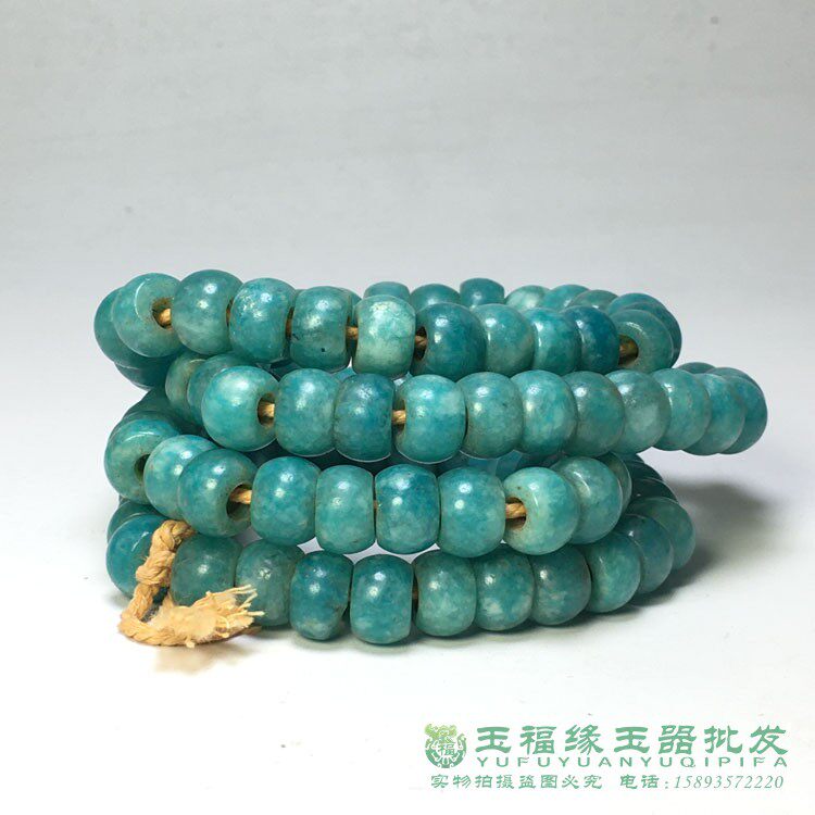 仿古老珠子天河石算盘