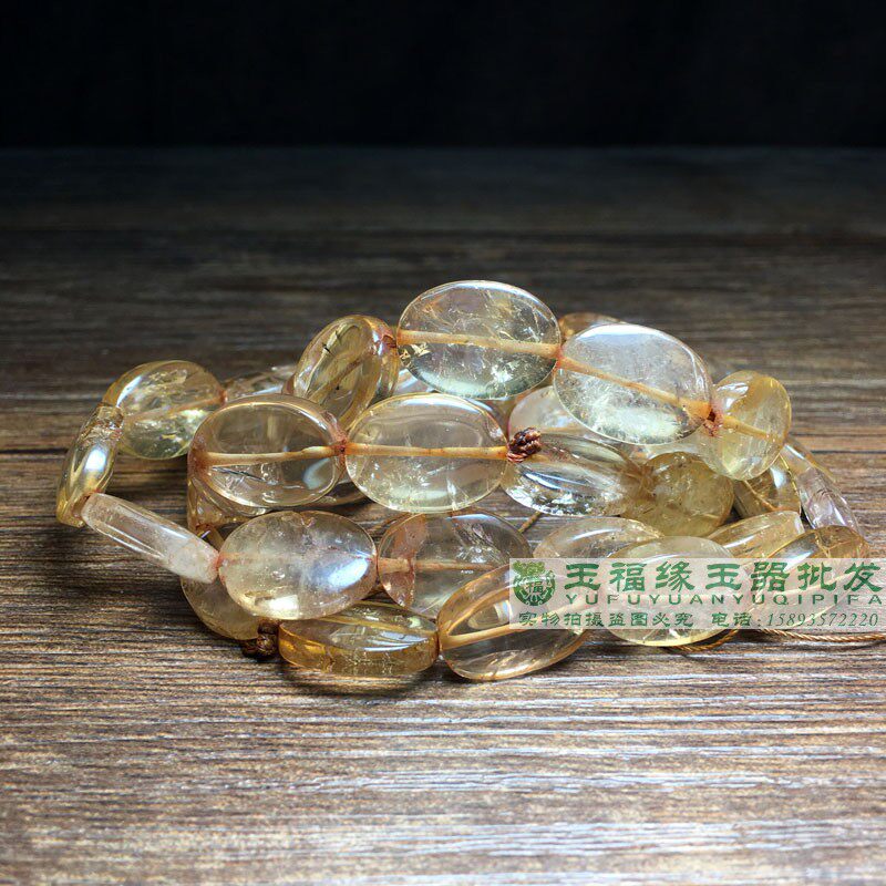 古玩收藏天然真水晶背云散珠子手串项链配珠锁骨吊坠配饰DIY配件
