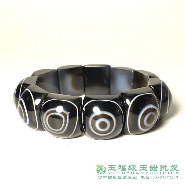 天然缠丝玛瑙手链天眼