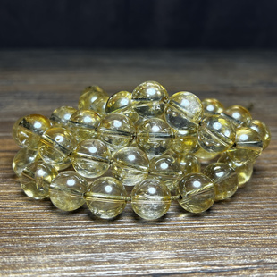 古玩玉石天然水晶13老珠子圆珠复古真水晶大珠念珠配饰明老水晶串