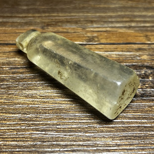 古玉老玉天然老水晶六棱勒子水晶柱原石包浆挂件翎管印章吊坠桶珠