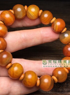 复古天然糖色手工老玛瑙包浆手串药师玛瑙唐串老佛珠男女款手链