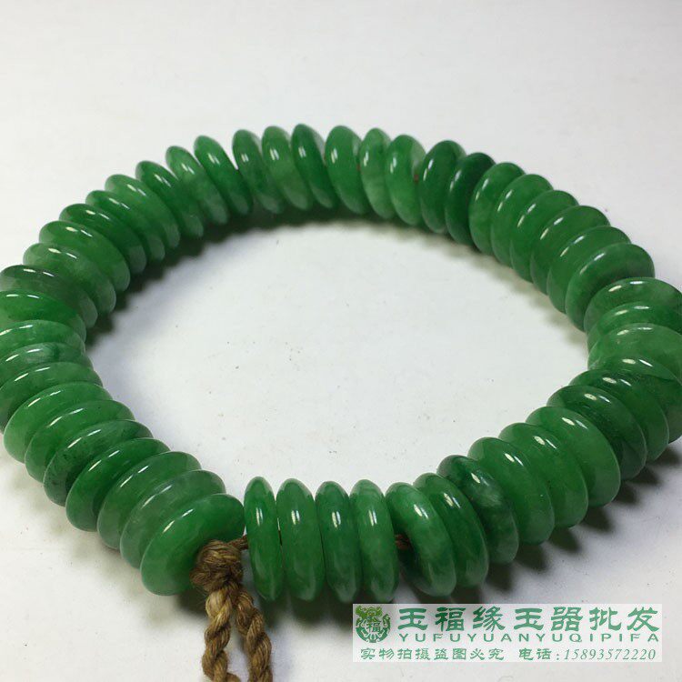古玩收藏清代玉石干青算盘珠配饰