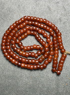 西亚老玛瑙酒红玛瑙车轮珠直切隔片串念珠6mm配饰算盘珠隔珠手串