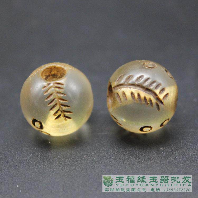 雕刻旧货多棱配件20mm老珠子