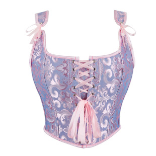双肩带抹胸提花款托胸女士塑身衣Jacquard Adjustable Bandeau