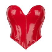 PVC bodice sexy 性感红色PVC托胸性感塑身上衣Red shapewear top