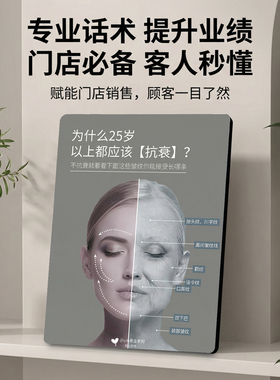 25岁抗衰科普美容院店内宣传桌面摆件