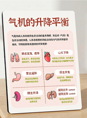 气机的升降平衡 美容院店内项目宣传桌面摆件