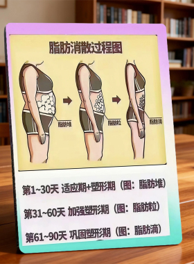 脂肪消散过程美容院店内宣传桌面摆件