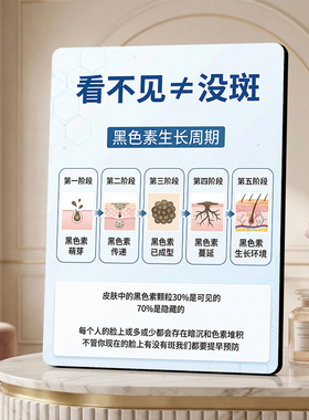 美容院黑色素生长周期宣传摆台美业祛斑科普门店桌面装饰摆件